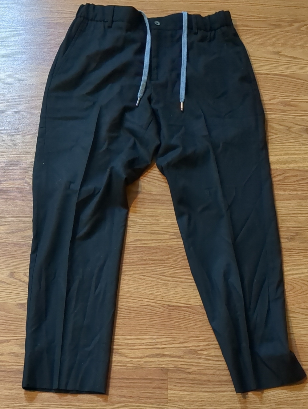 Marco Pescarolo Napoli Cashmere Luxury Drawstring Trousers Pants Black 54 US 38